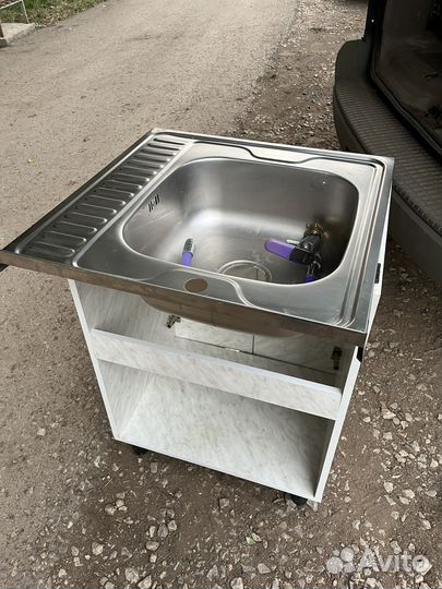 Мойка в сборе с раковиной и смесителем