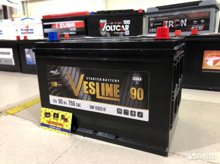 Аккумулятор Vesline Asia (Турция) 90Ач 750А