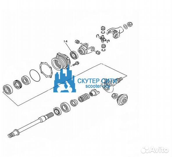 Сальник 35x52x8mm. Stels ATV 400 (Арт.91105-F12-0