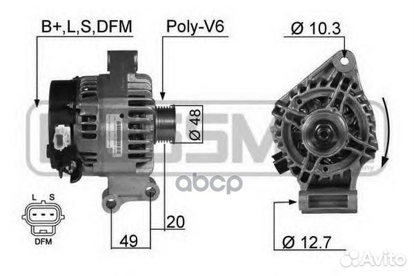 Генератор ford focus -04/C-MAX -07 1.4/1.6 105A