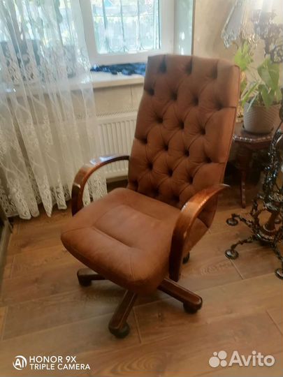 Офисное кресло из замши 2 кресло кожаное, вишня 20