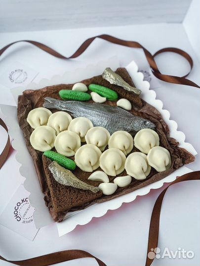 Подарок для мужчины. Шоколадные пельмени, вобла