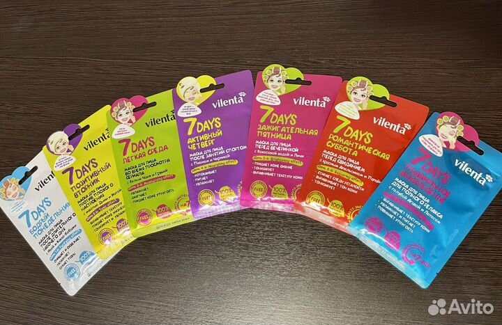 Косметические тканевые маски для лица 7days