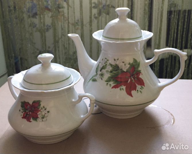 Заварочный чайник/кофейник и сахарница