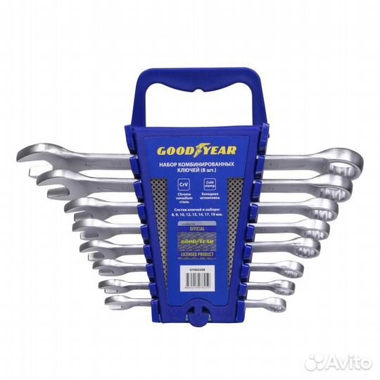 Набор ключей комбинированных 8 шт.: 8, 9, 10, 12