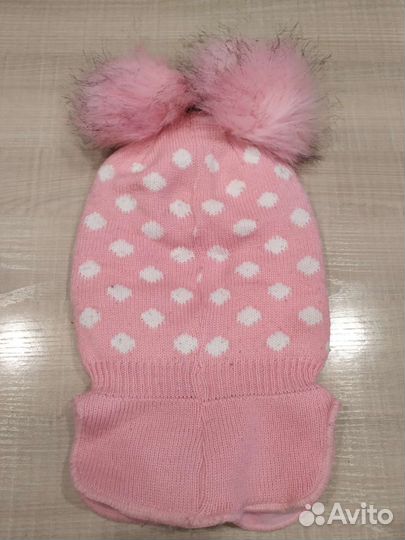 Шапка шлем для девочки 48 50