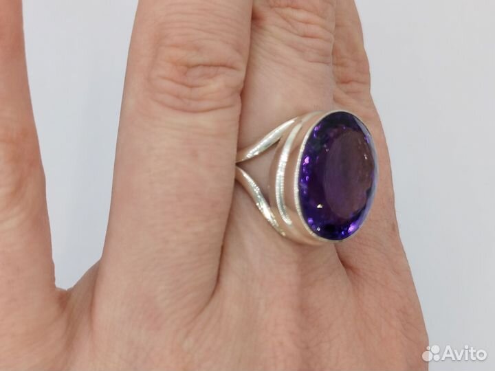 Аметист кольцо серебро