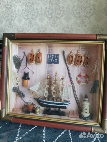 Настенное панно-морской коллаж