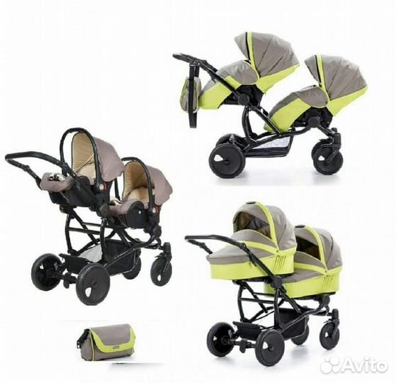 Коляска для двойни 3 в 1