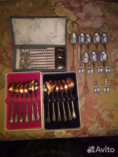 Ложки чайные. Набором. Вилки ножи. Мельхиор.Новые