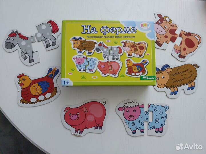 Кубики, мякиши, пазлы, (игрушки пакетом)