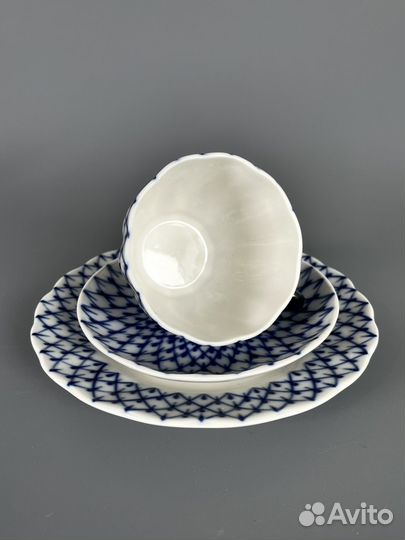 Тройка кофейная Кобальтовая сетка лфз