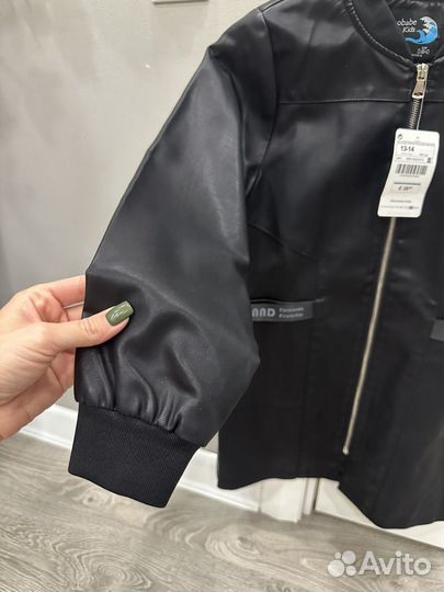 Кожаный тренч для девочки 158