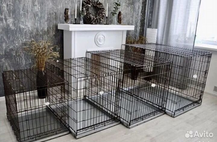 Клетка для собак, Пластиковый поддон, Гарантия