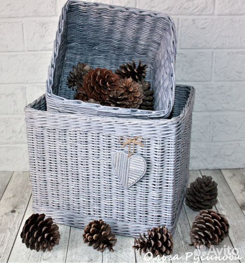 Корзина плетёная для хранения