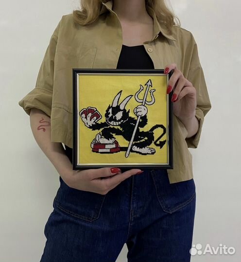 Вышивка дьявола из игры 