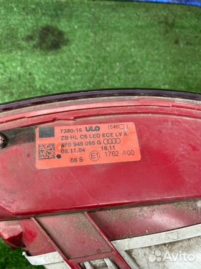 Фонарь задний левый Audi A6 C6 AUK 2007