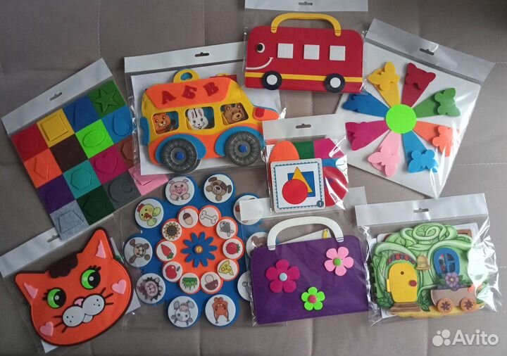 Игрушки монтессори из фетра