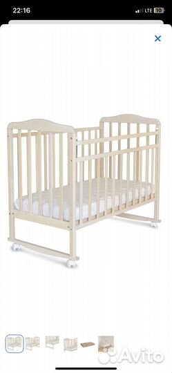 Кроватка babyton снежная береза