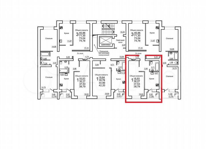 1-к. квартира, 37,4 м², 4/10 эт.