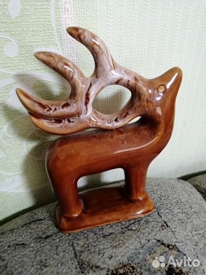 Статуэтка СССР керамика лось, 18х14см