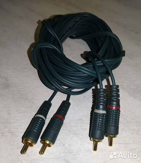 Аудио кабель 3 5 мм джек тюльпаны золото