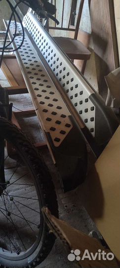 Пороги алюминиевые Hyundai Grand Santa Fe 2014