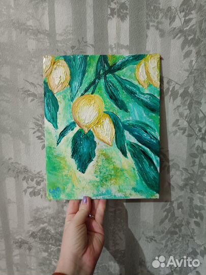 Лимоны картина масло