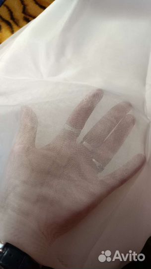 Тюль вуаль 5 метров молочный новый