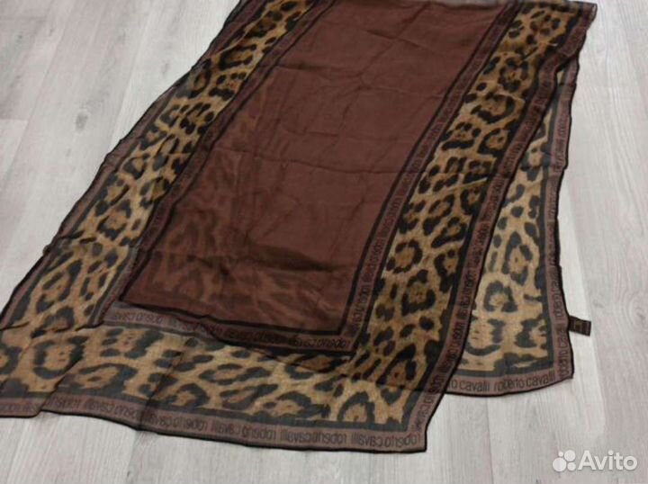 Палантин roberto cavalli шелк италия оригинал