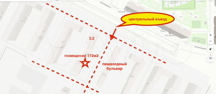 Ритейл кор.3.2 стилобат ЖК Пригород лесное 172 м²