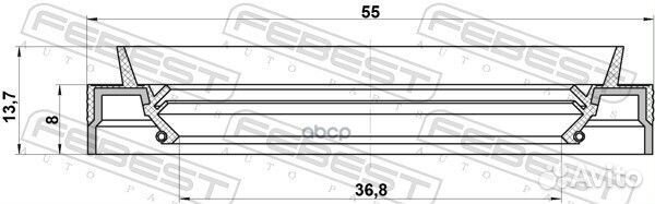 Сальник привода 95JES38550814X Febest