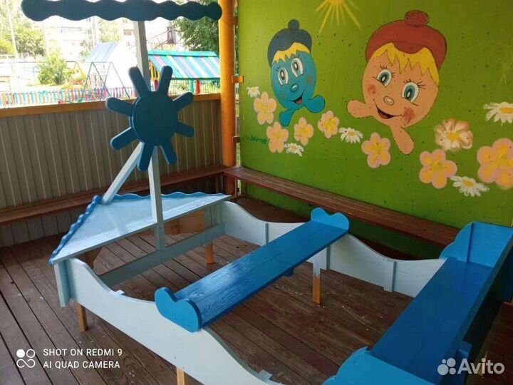 Деревянный Кораблик (Лодка) для детской площадки