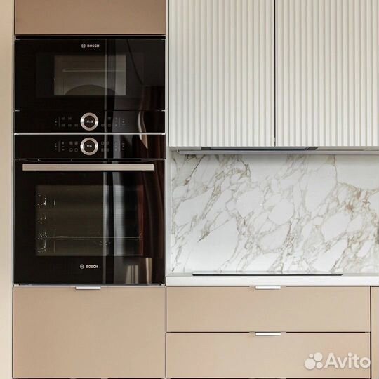 Кухня прямая с подсветкой на заказ