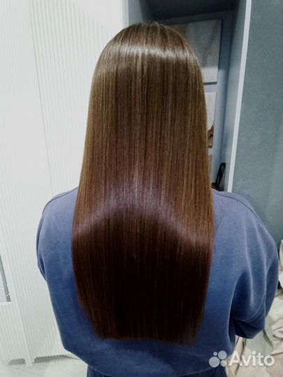 Кератиновое выпрямление волос