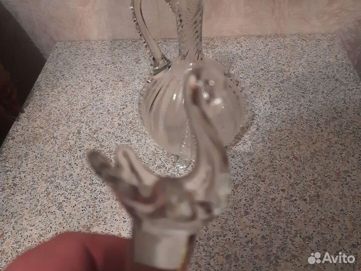 Графин-кувшин с пробкой лебедь СССР