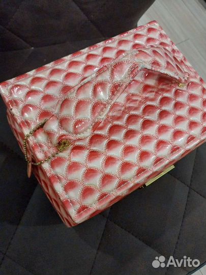 Шкатулка для украшений экокожа