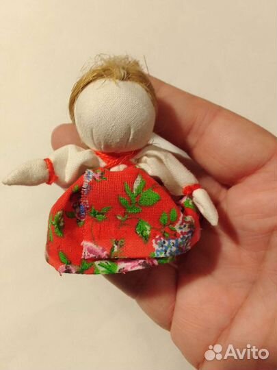 Куколка- оберег с косой. Ручной работы