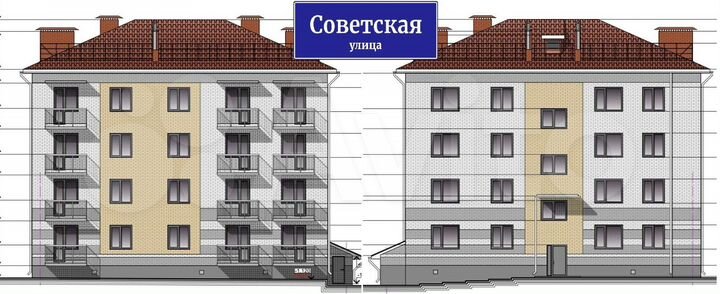 2-к. квартира, 58 м², 4/4 эт.