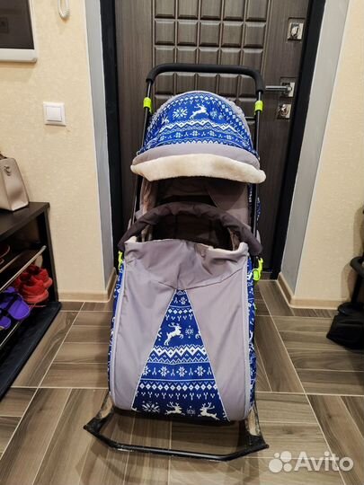 Детские санки коляска