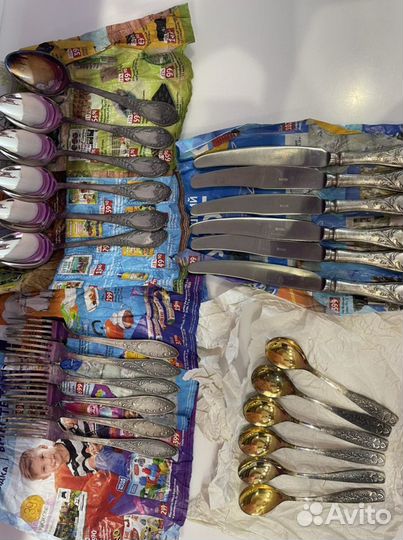 Столовые ложки/вилки мельхиор