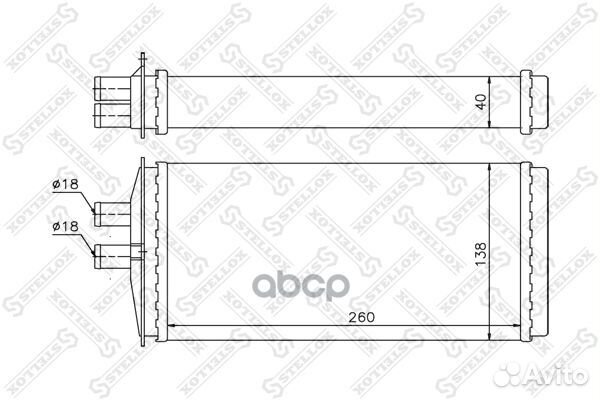 1035109SX радиатор печки VW Caddy, Skoda Felic