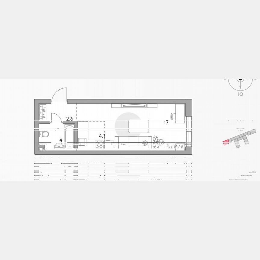 Апартаменты-студия, 23,5 м², 7/18 эт.