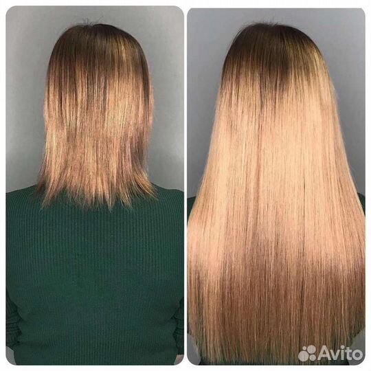 Наращивание волос на дому