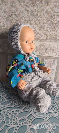 Детские вязаные наборы(штаны, носочки, чепчик)