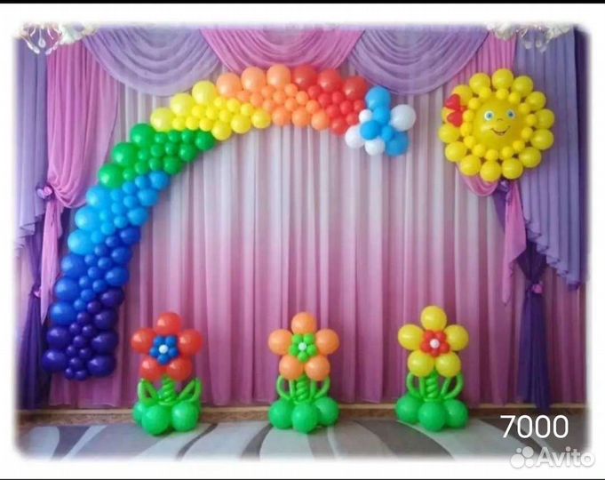 Оформление выпускных воздушными шарами