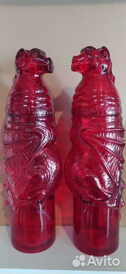 Бутыль стеклянная в виде дракона