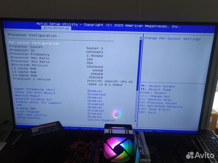 Процессор Intel Xeon E5 2666 V3 с термопастой