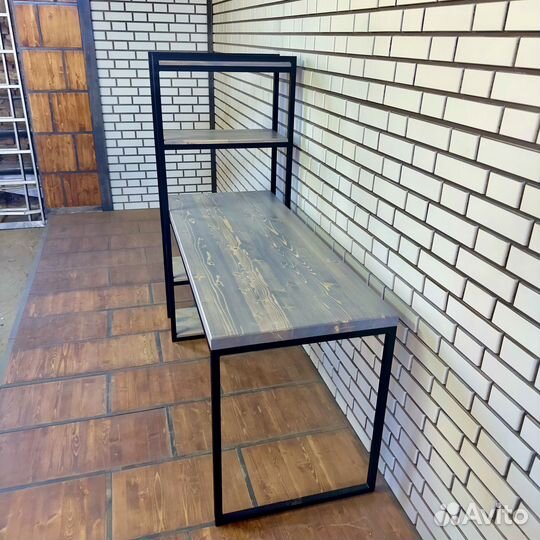 Стол со стеллажом лофт