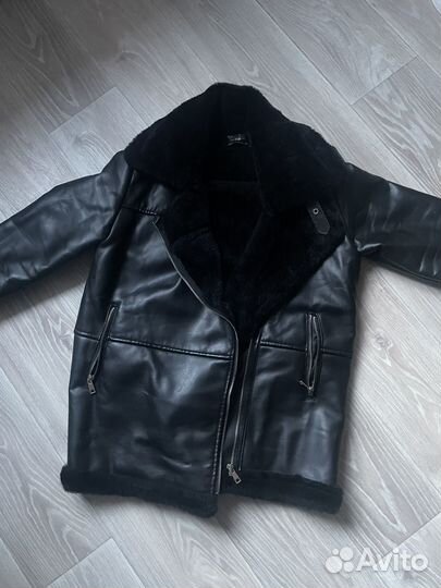 Кожаная дубленка женская